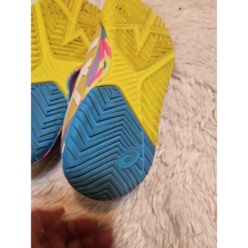Asics Women's Yellow‎ Pink Blue Atheletic SHOES Size 6.5