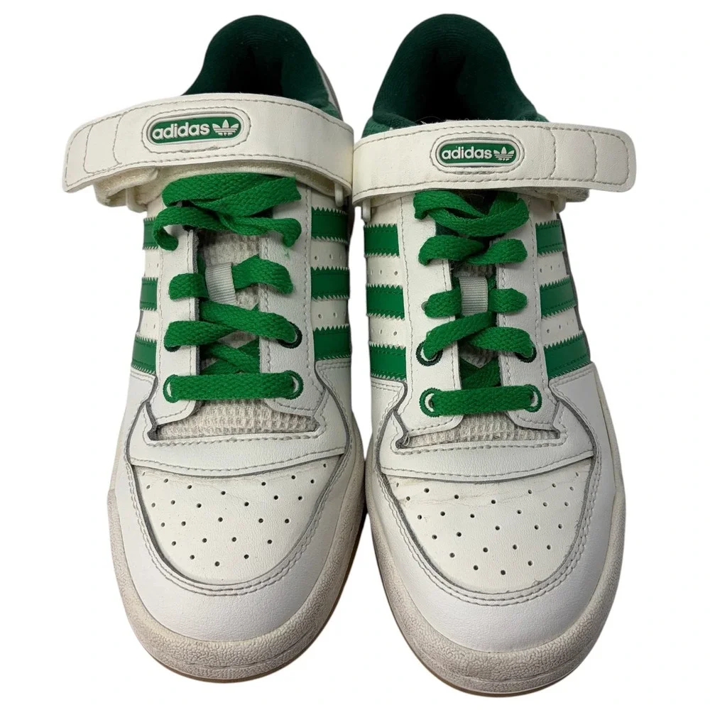 Adidas Forum Low White Green Gum Leather Sneakers Women's US 5.5 UK 5 EU 38