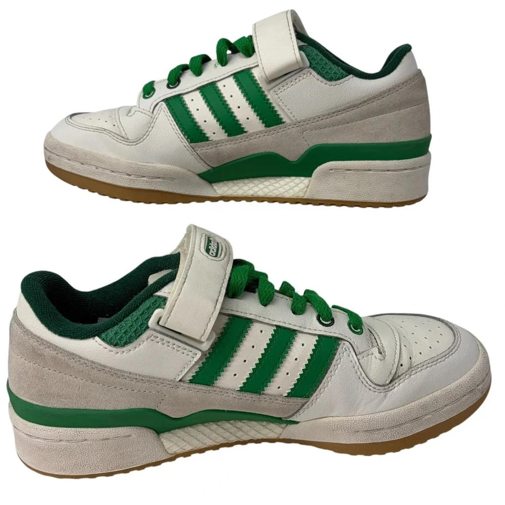 Adidas Forum Low White Green Gum Leather Sneakers Women's US 5.5 UK 5 EU 38