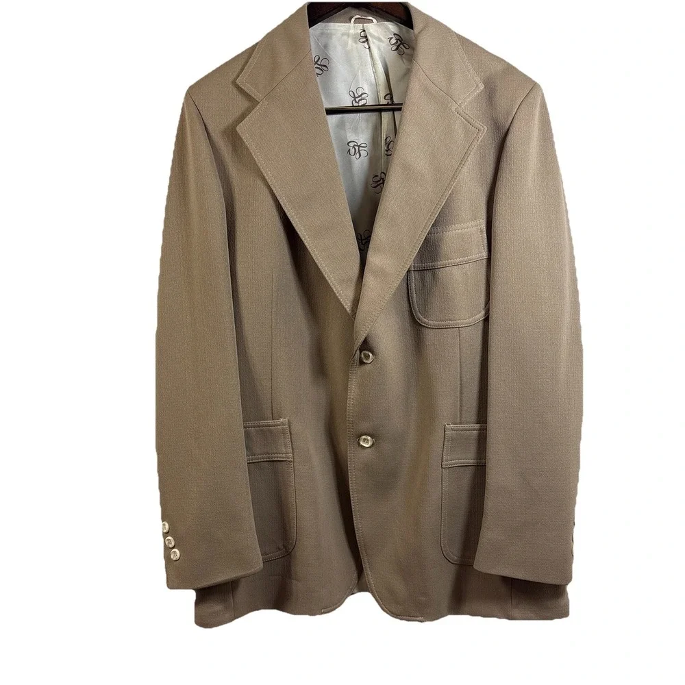 Levi's‎ Panatela Beige Sport Coat Blazer 44R Vintage 90s 22