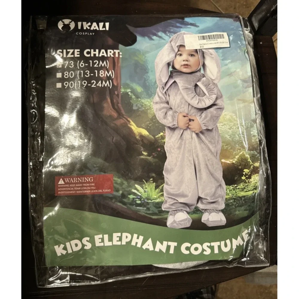 Toddler Halloween Costume Elephant Animal Size 6-12 Months‎
