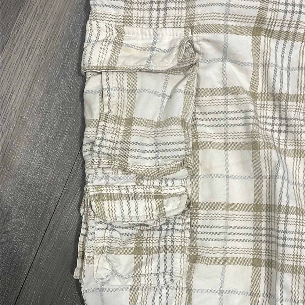 Buffalo David Bitton Tan and White Cargo Shorts