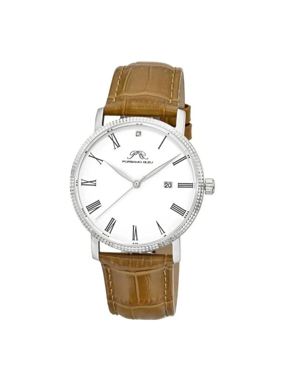 NWT Porsamo Bleu Veritas 1 Quartz White Dial Men's Watch