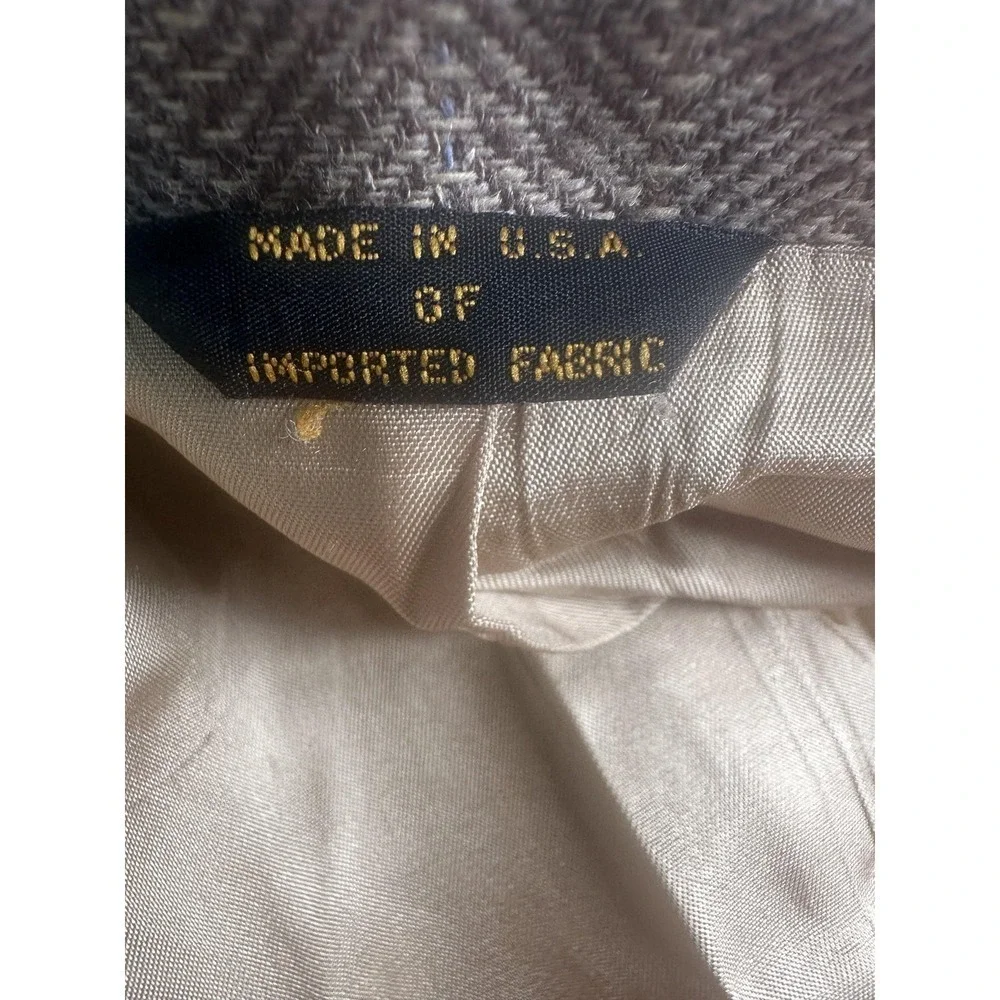 Vintage Daniel Hechter Blazer Mens‎ Large Brown Herringbone Tweed Sport Coat USA