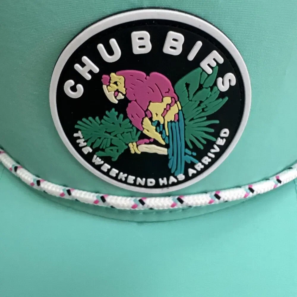 Chubbies The Weekend Has Arrived Rope Green Patch Snapback Nylon Hat Cap Parrot‎