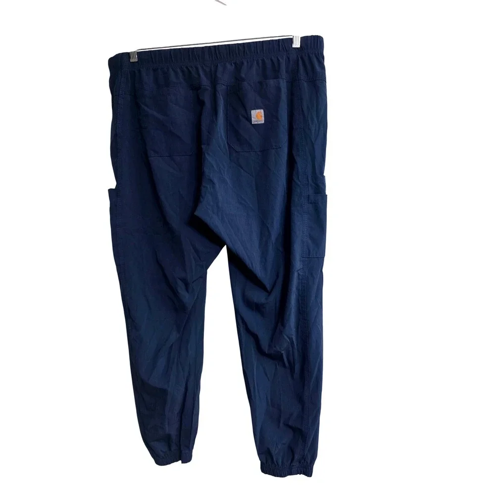 Carhartt Liberty Force Mens Navy Blue Scrub Jogger Pants C52610 Petite XL C9‎
