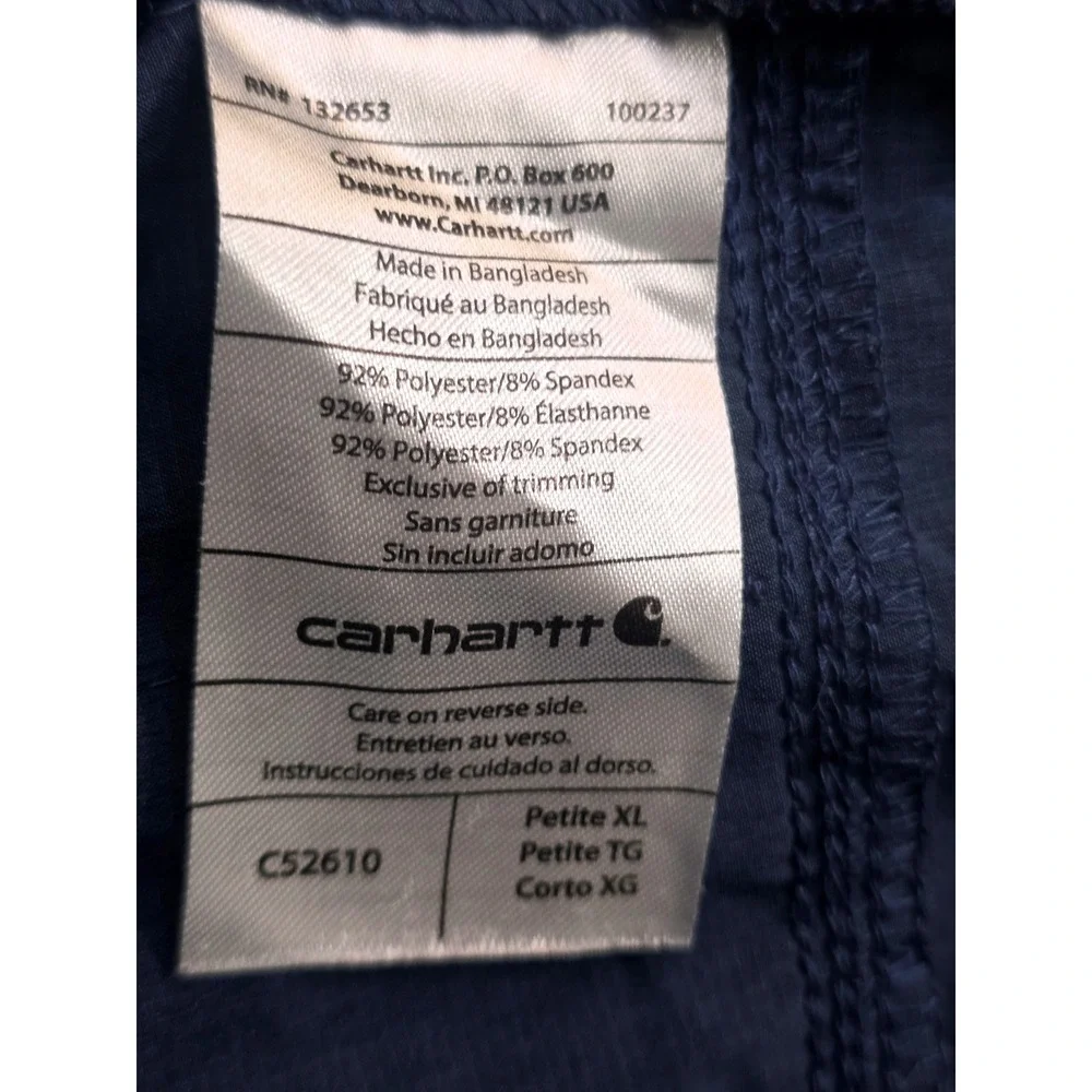Carhartt Liberty Force Mens Navy Blue Scrub Jogger Pants C52610 Petite XL C9‎