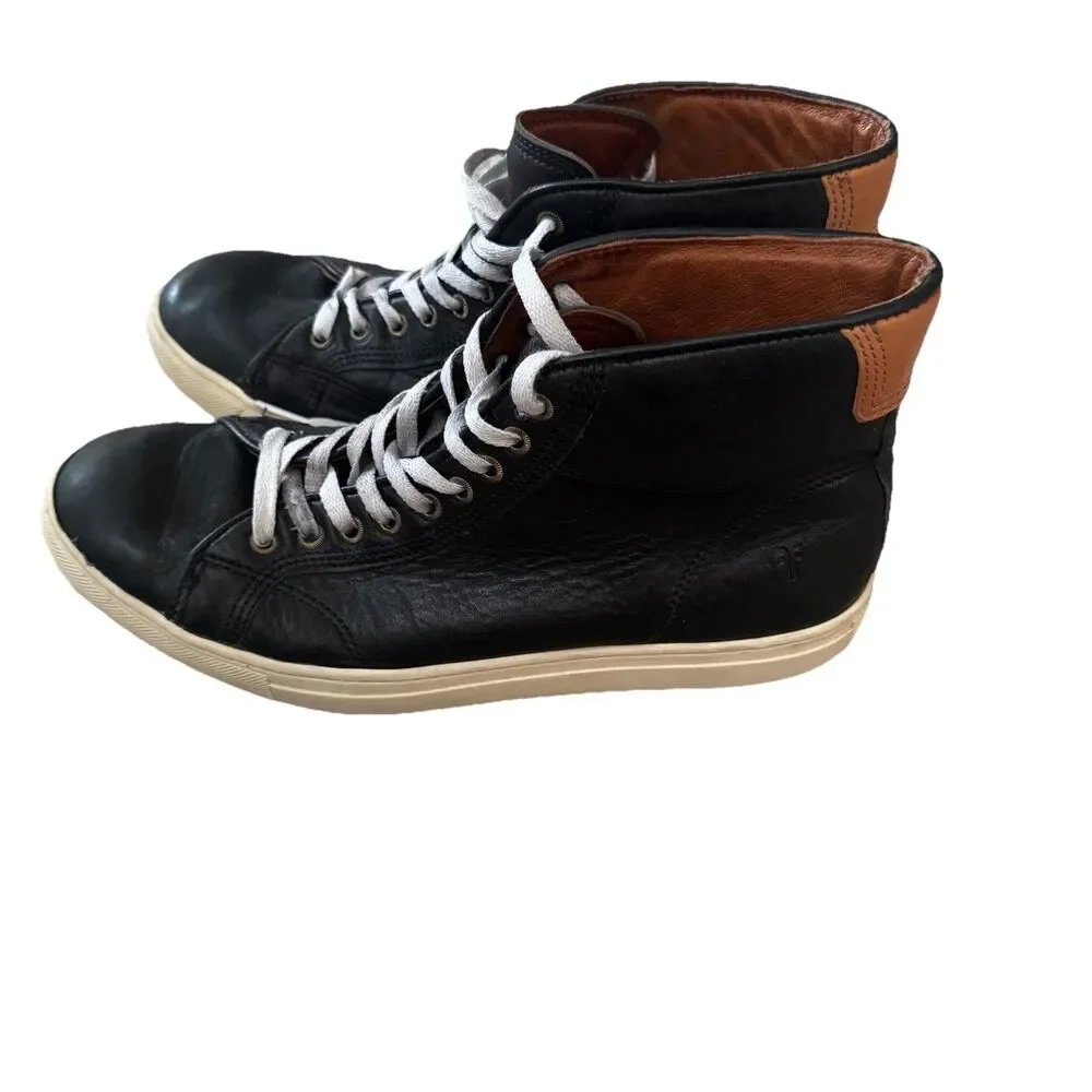 Frye Walker Mid Lace Boots Men's Black  Brown Leather Mid / High Top Shoe Size 9