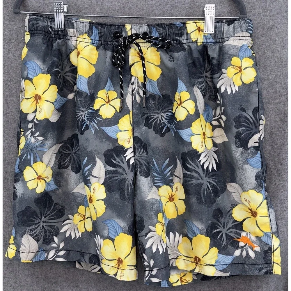 Tommy Bahama Relax Lined Swim Trunks Mens Large Floral Hawaiian Board‎ Shorts 6