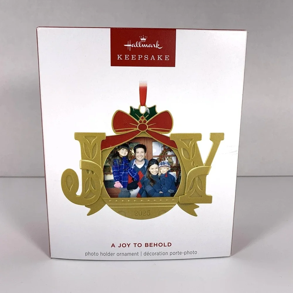NEW Hallmark 2025 Keepsake A Joy to Behold Photo Frame‎ Metal Christmas Ornament