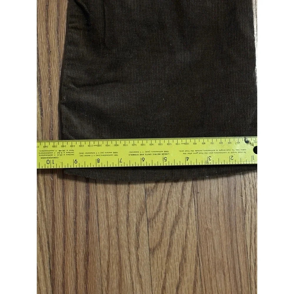 Vtg 70s Corduroy Big Bell Bottom Pants Flare DARK BROWN 31x30 Talon Zipper SEARS