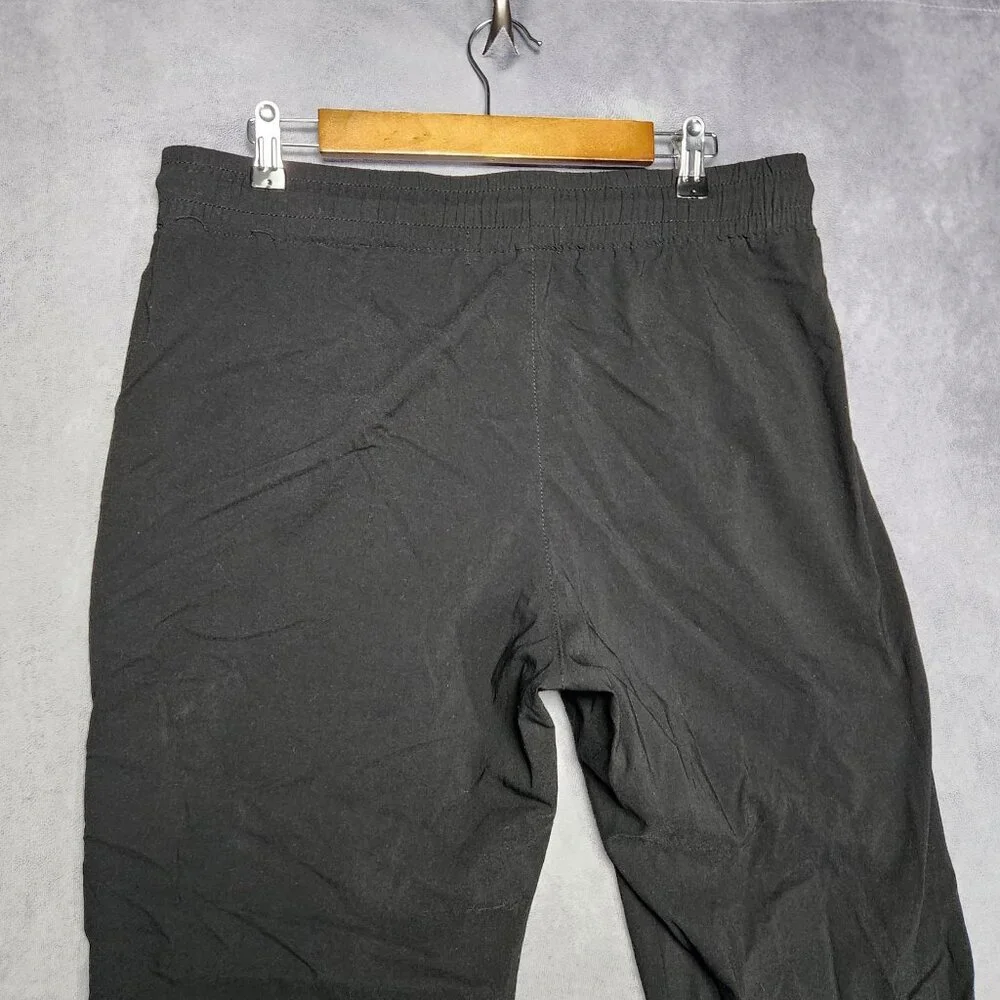 Athletex Jogger Pants Mens Large‎ Black Tapered Drawstring Water Resistant Nylon