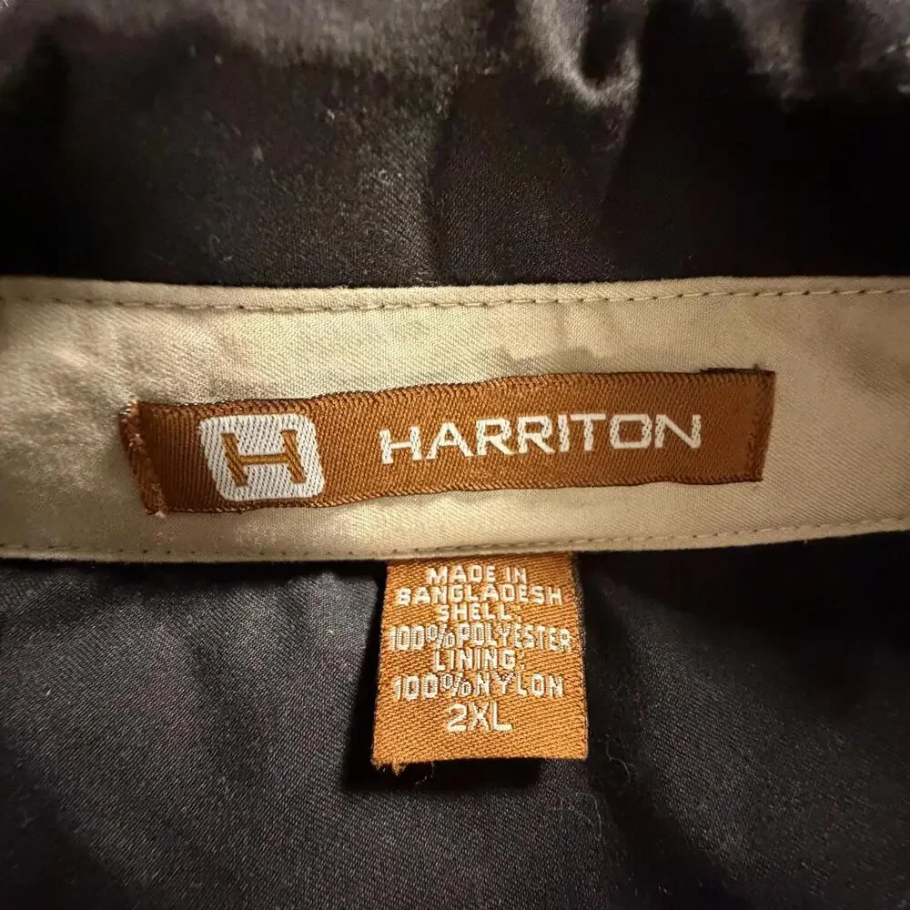 Harriton Men's Black Casual Jacket with Local‎ 40 Rhode Island 2XL