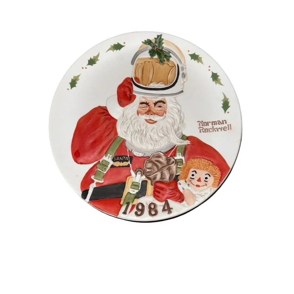 Norman Rockwell Space Age Santa‎ 1984 Collector Plate 10