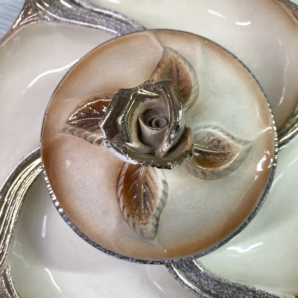 California Pottery chips rose
