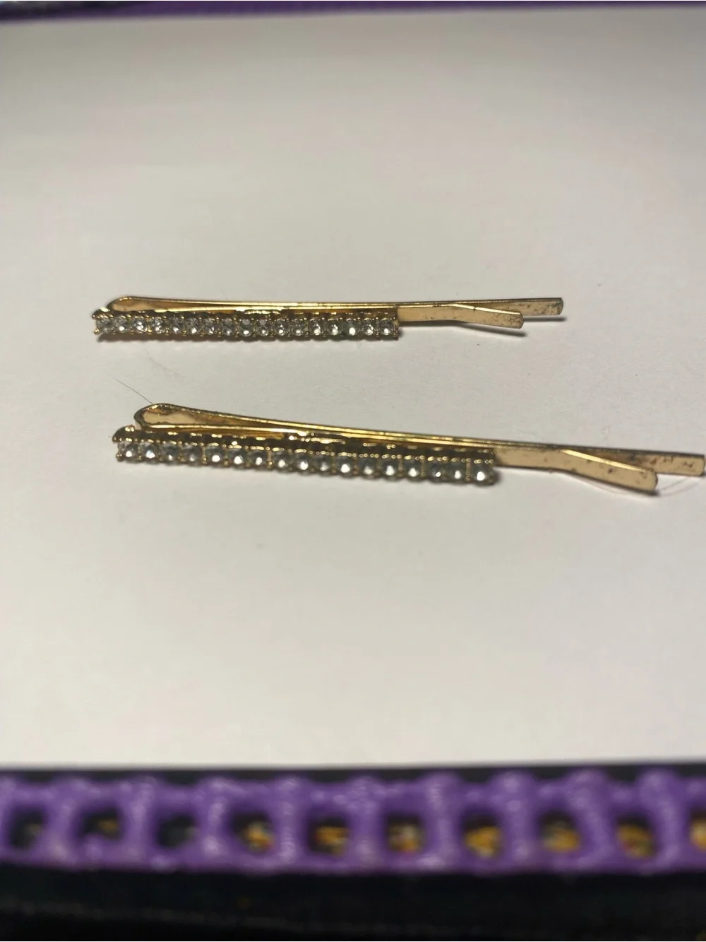 Gold Crystal Accent Bobby Pins - Women Hair