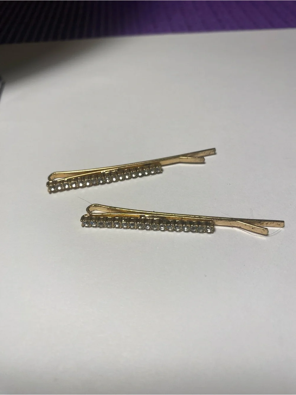 Gold Crystal Accent Bobby Pins - Women Hair