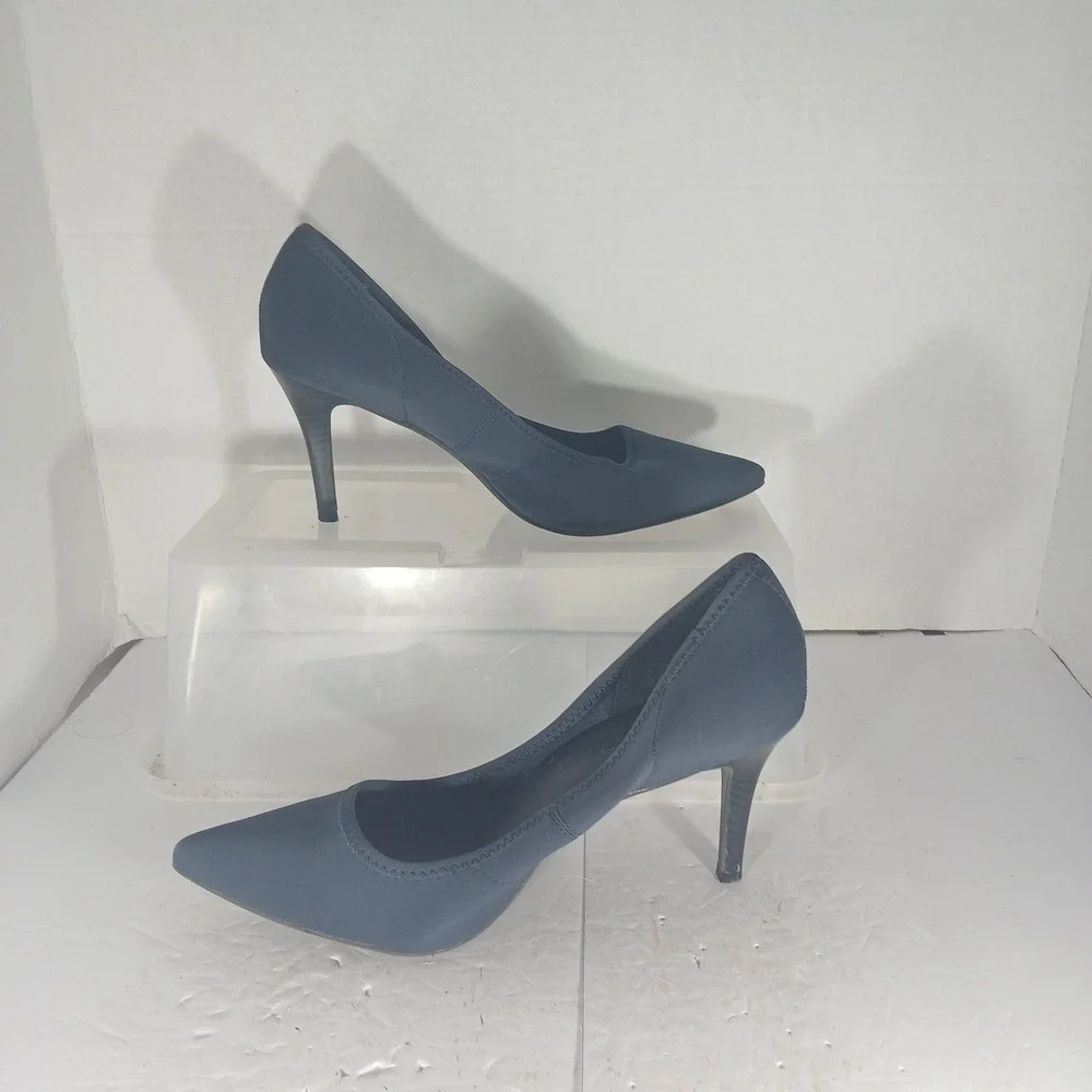 Kohl's Stevie Pumps 8 Navy Blue Pointed Toe Stiletto Heels Office Professional