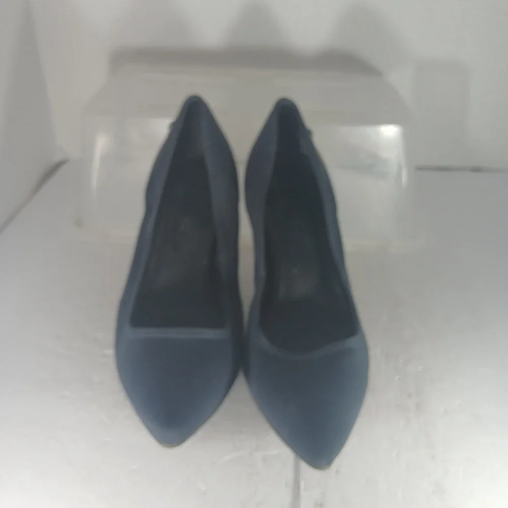 Kohl's Stevie Pumps 8 Navy Blue Pointed Toe Stiletto Heels Office Professional