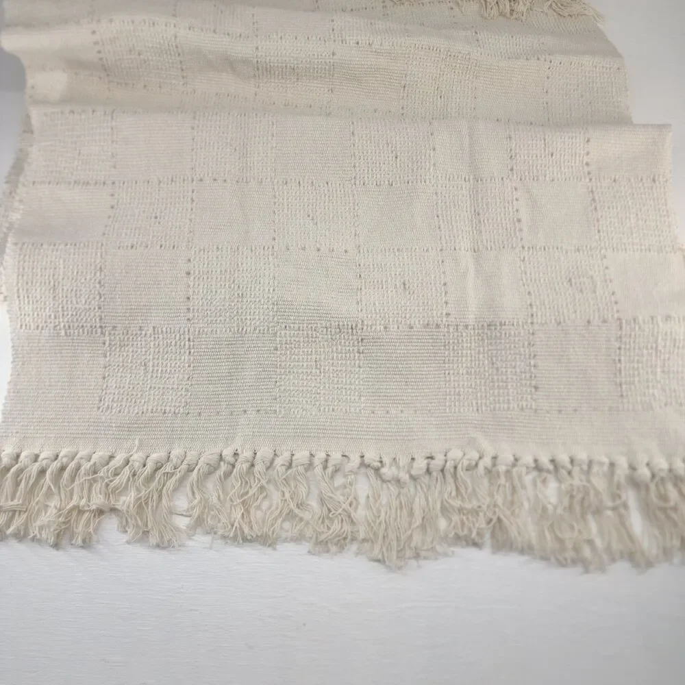 NWOT Boho Tassel Rug Large‎ Cream 95 In x 32 In Area Rug Bathroom Bedroom Entry