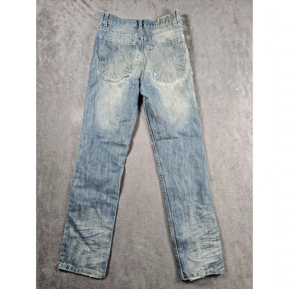 Red‎ Ape Youth Jeans 12 (25x27) Blue Distressed Straight Urban Skater