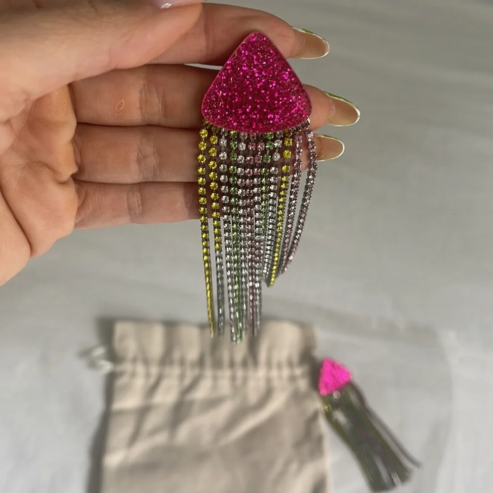 For Love & Lemons Azalea crystal earrings NWT