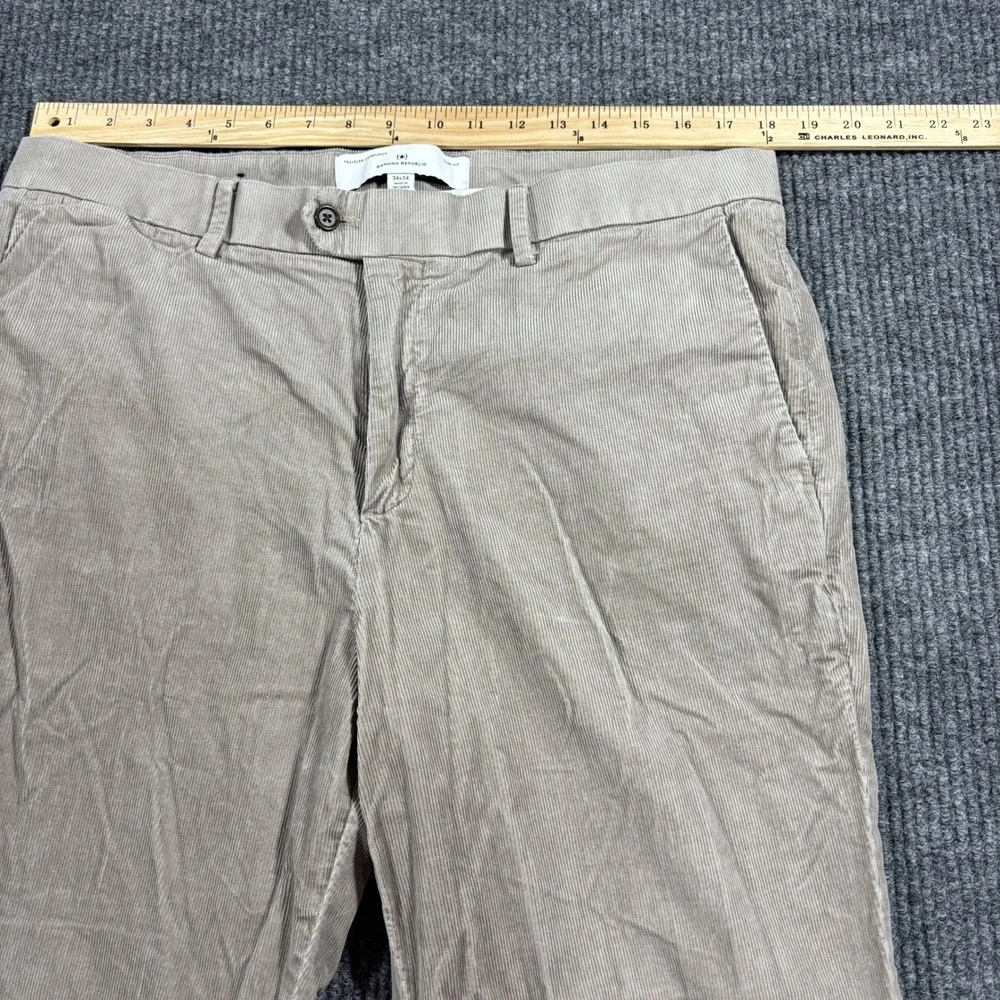 Banana Republic Traveler Corduroy Pants Mens 36x34 Gray Slim Fit 619087-01