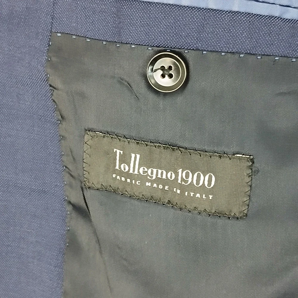 The Blk Tux Tollegno 44R Mens Blazer Sport Coat Merino Modern 21x30 **Fits 42R *