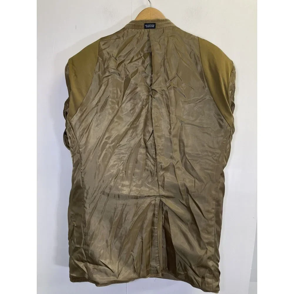 MEETING STREET Mens 44 Reg Beige Tan Corduroy‎ 2 Button Sport Coat Blazer Jacket