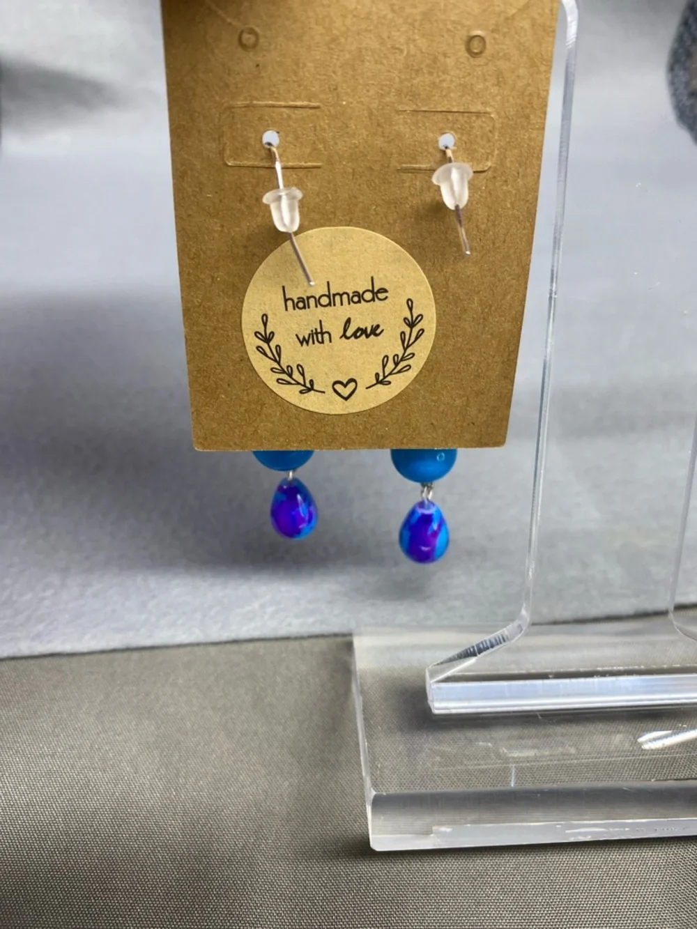 Handmade vibrant blue