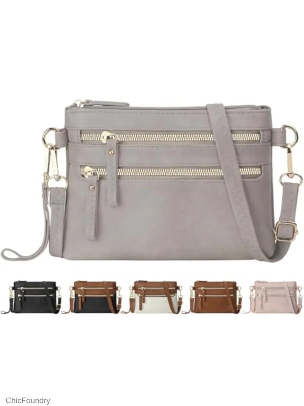 Small Crossbody Wristlet Wallet Vegan Leather Clutch Handbag