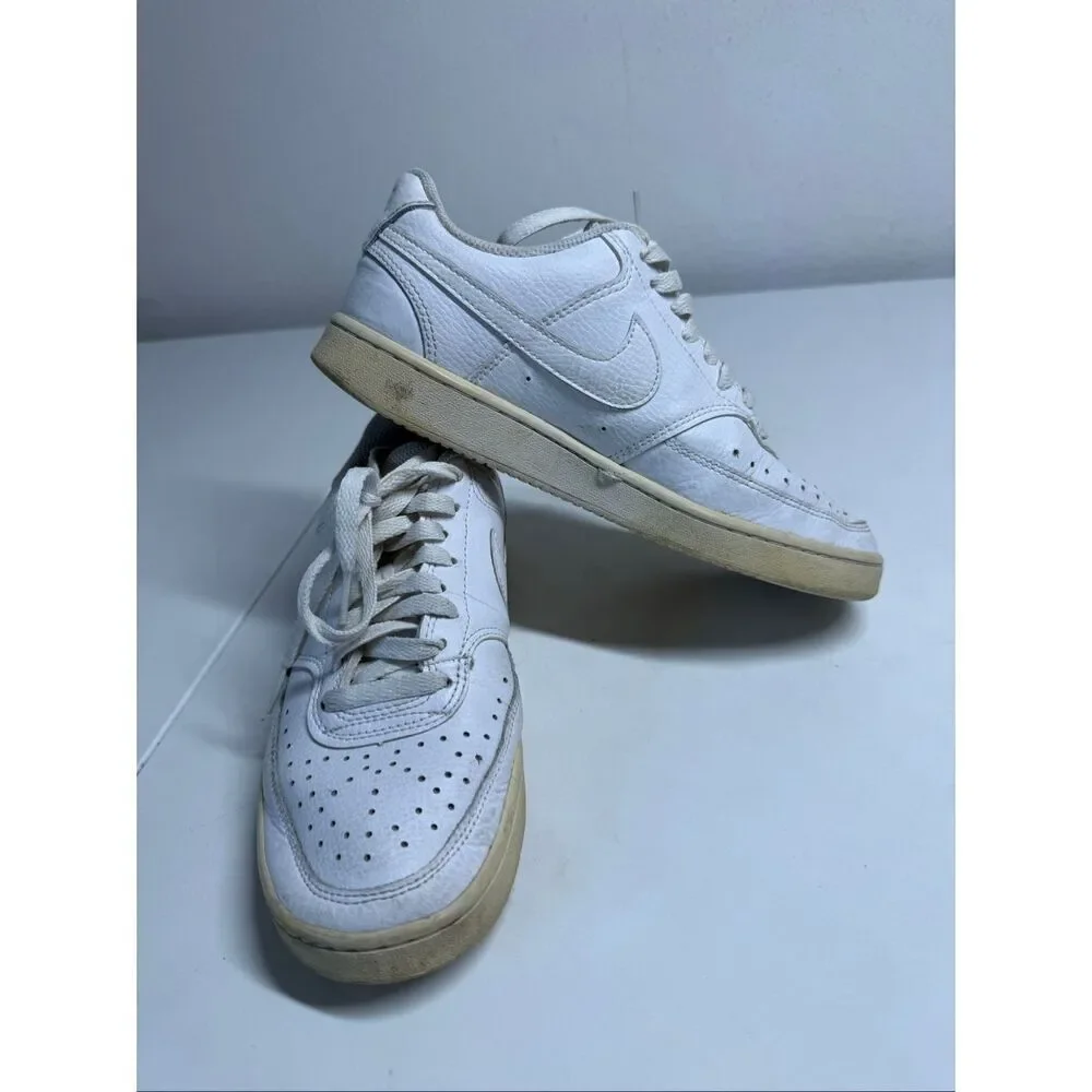 Nike Court Vision Men’s Size 6,5/ Women’s 8 White Athletic Sneakers CD5463-100