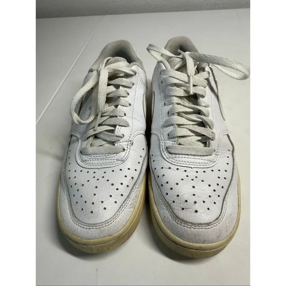 Nike Court Vision Men’s Size 6,5/ Women’s 8 White Athletic Sneakers CD5463-100