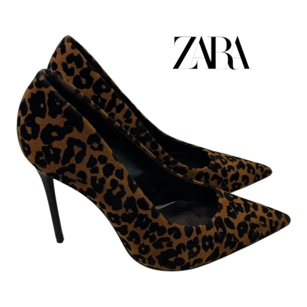 Zara Women’s Leopard Print Stiletto Heels Pumps 36