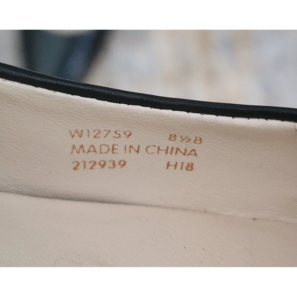 Cole Haan Women's Grand.OS Vesta Black Leather Kitten Heels Pumps Size 8.5 B