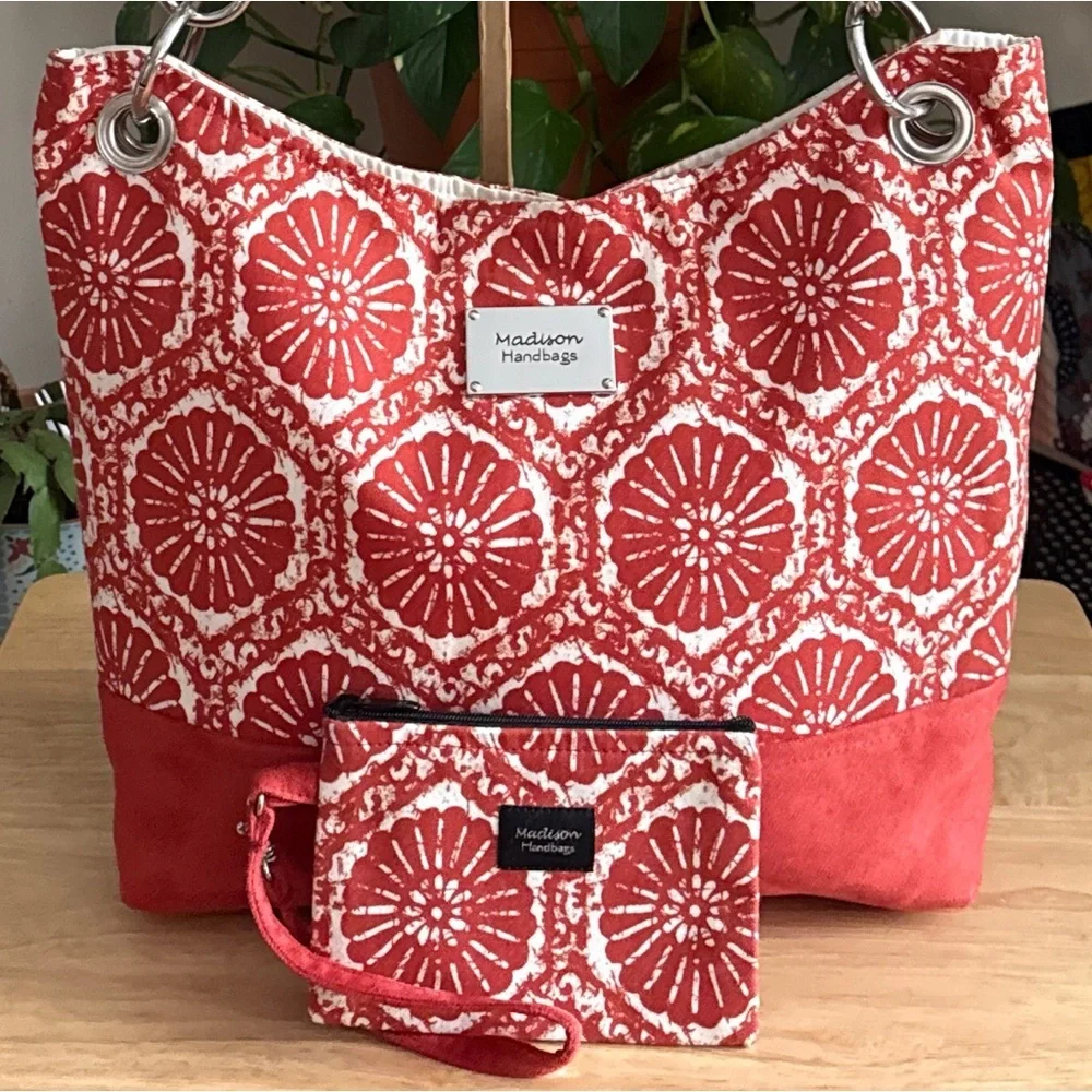 Madison Handbags suede pouch