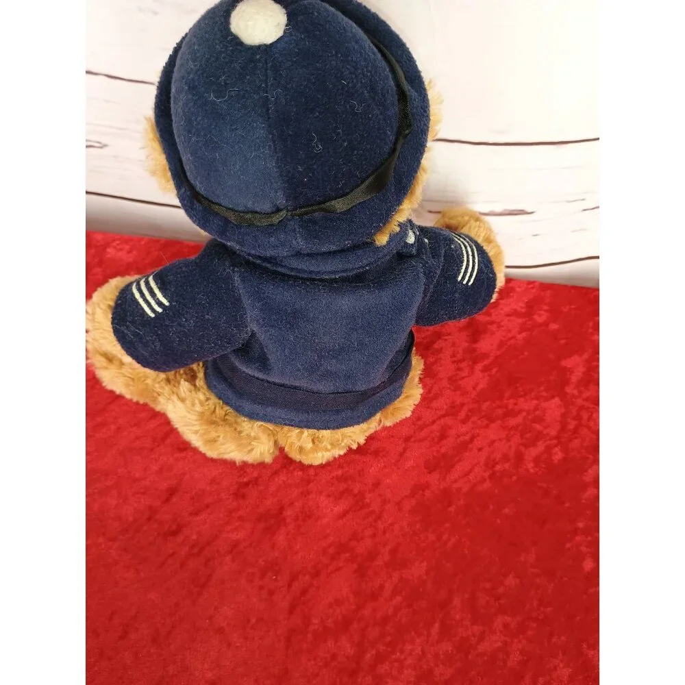 KEEL TOYS‎ English Policeman Teddy Bear Plush Uniform Brown Blue Stuffed 10