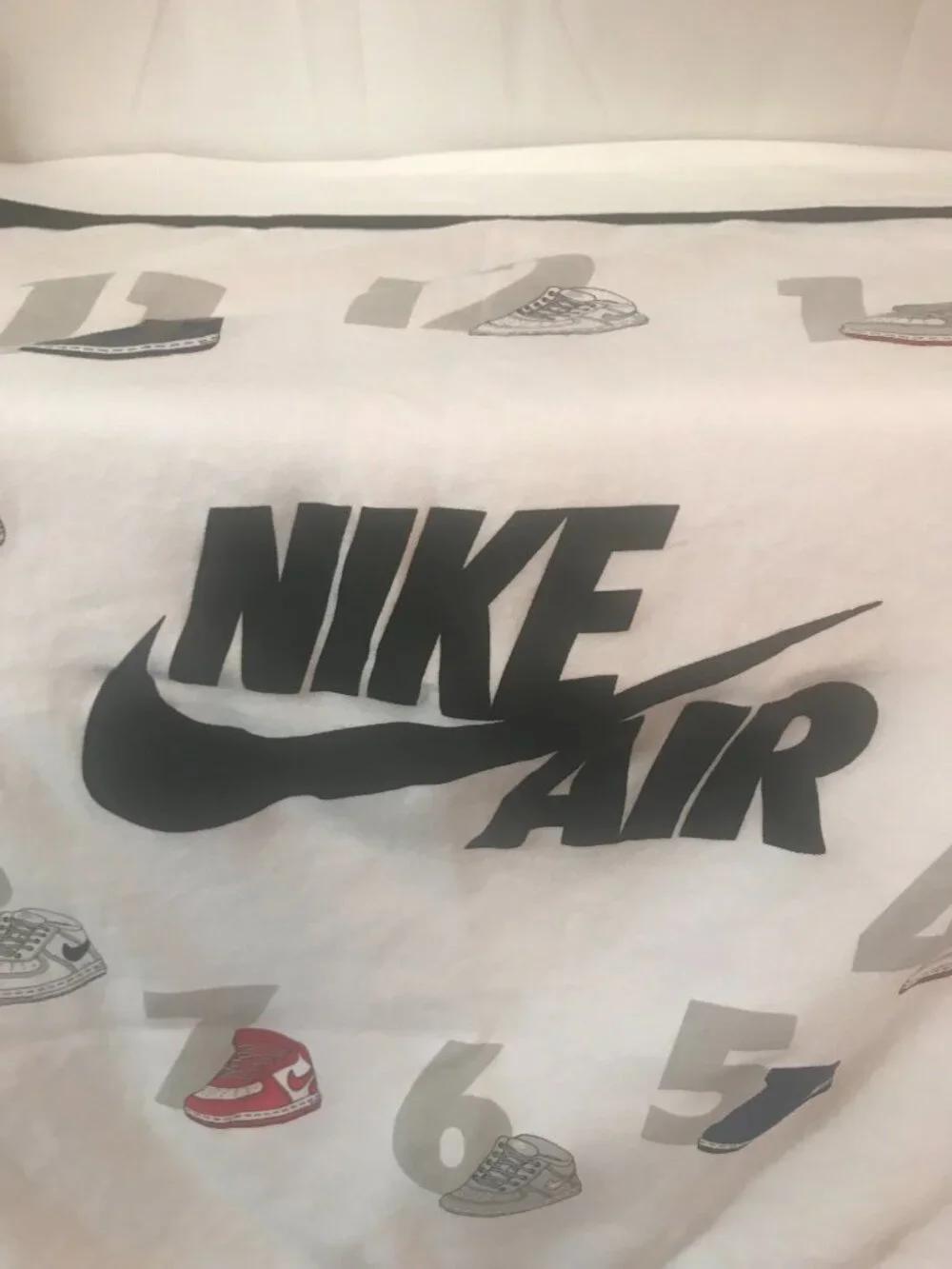Nike AIR Baby Blanket 1-12 Athletic Look Sport Cut Shoe Display Style Blanket