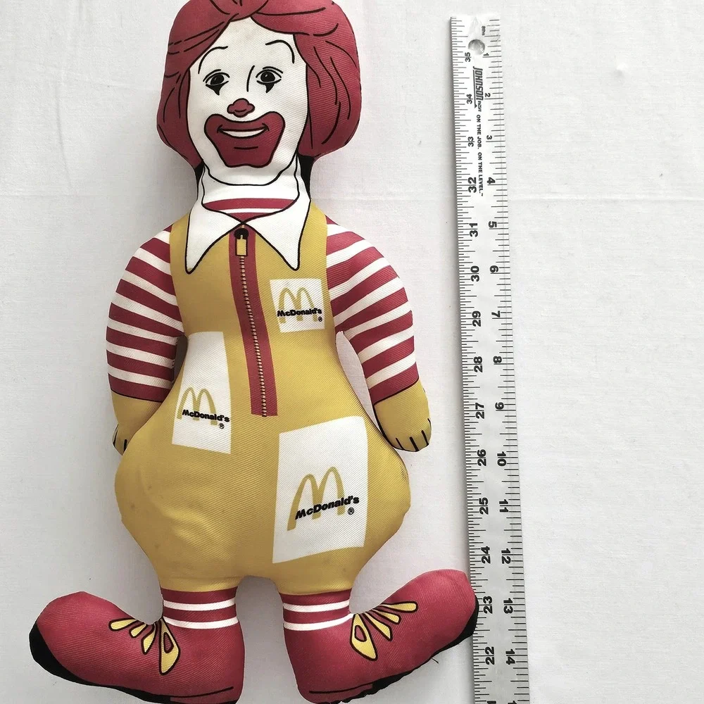 Vintage 1983 Ronald McDonald Plush Doll 14 Inch Advertising Toy Collectible