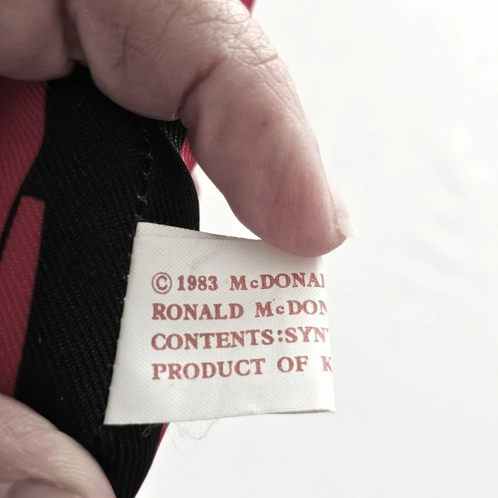 Vintage 1983 Ronald McDonald Plush Doll 14 Inch Advertising Toy Collectible
