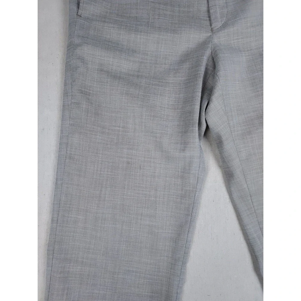 Lauren Ralph Lauren Mens 32x32 Gray Flat Front Stretch Dress Pants Career Slacks