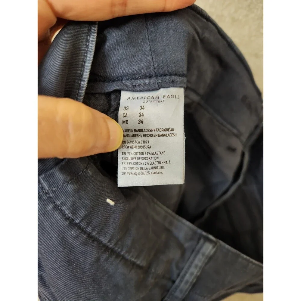 American Eagle Next Level Flex Shorts Mens 34 Blue Classic Fit Stretch