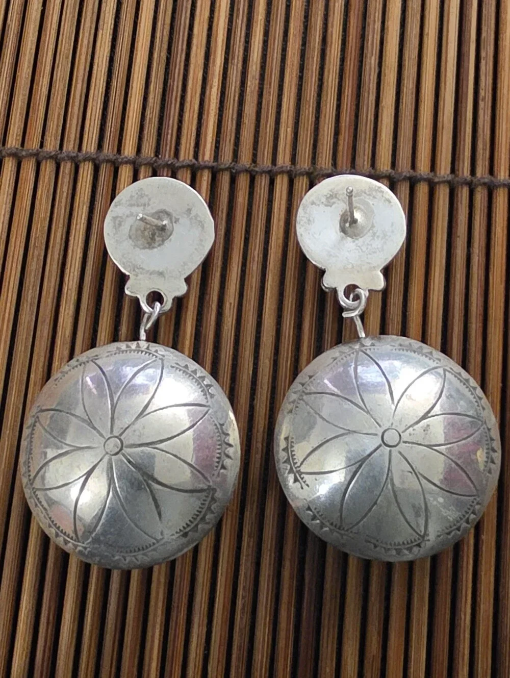 Sterling Silver Navajo Dangle Earrings (Vintage)