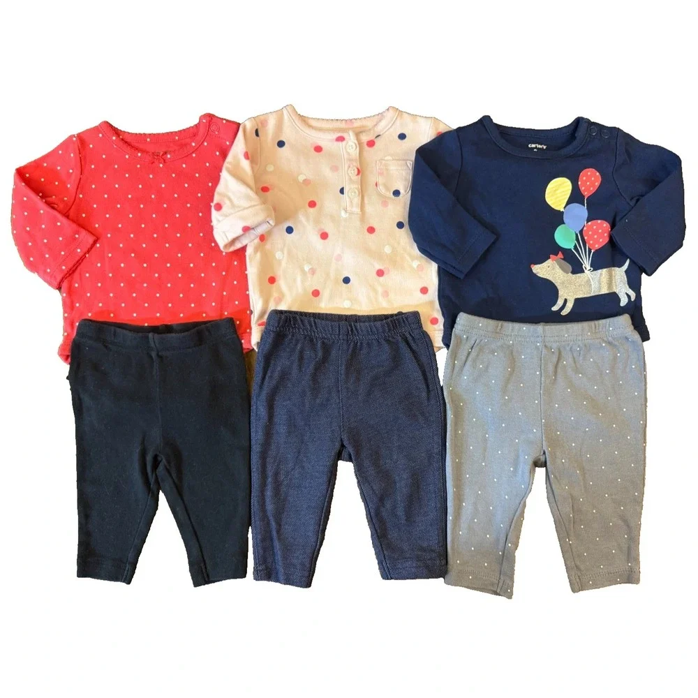 Baby‎ Girl 3 Months Outfits Pants Bodysuits Shirts Long Sleeve Clothes Lot Dog