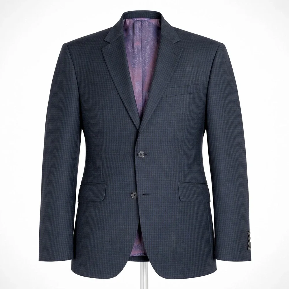 Ted Baker Endurance Men 48L Wool Blazer Jim SPJ Blue Gingham Check Jacket Canada