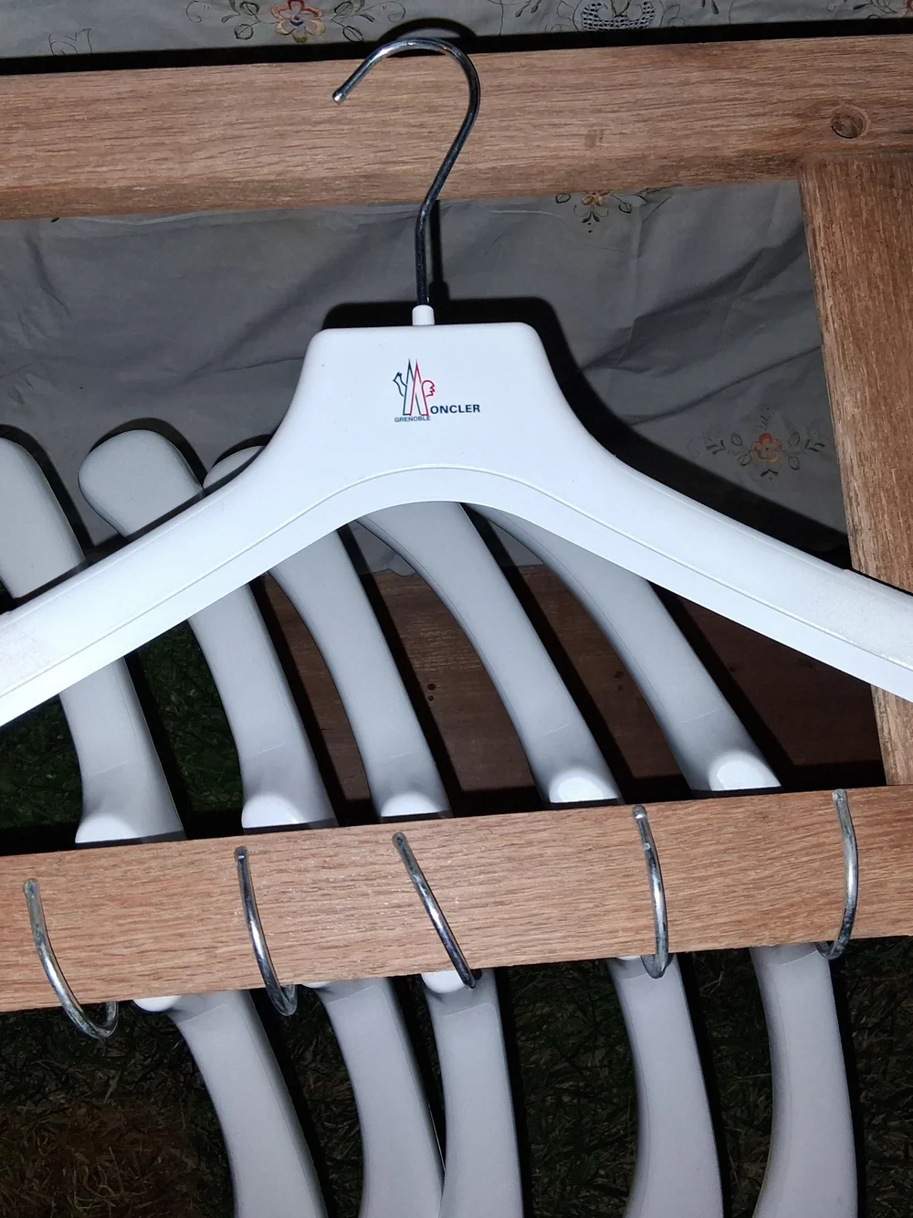 Moncler White Branded Coat Hangers - LOT OF 6