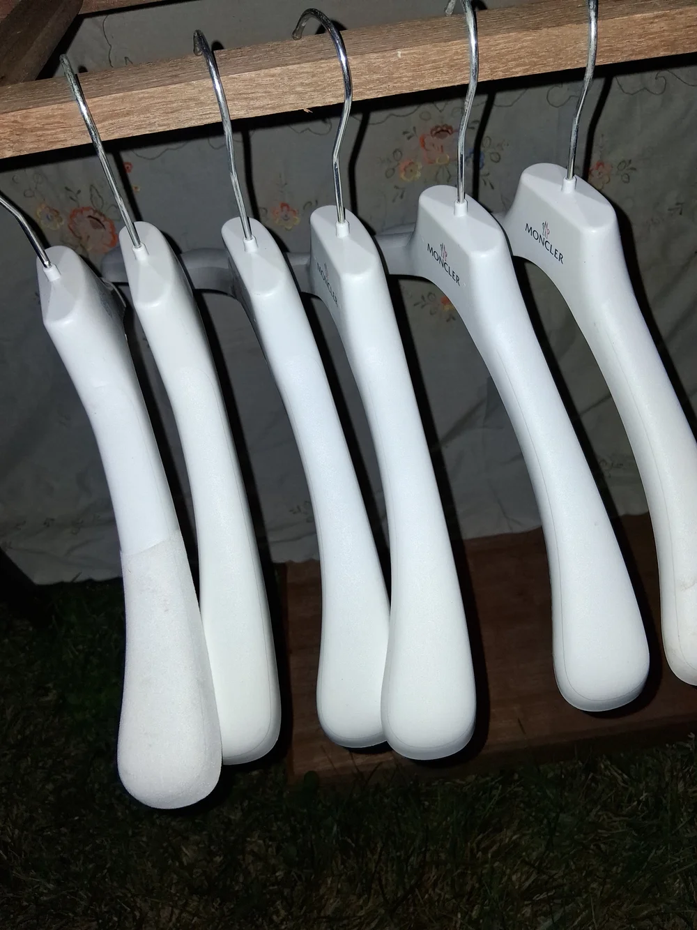 Moncler White Branded Coat Hangers - LOT OF 6
