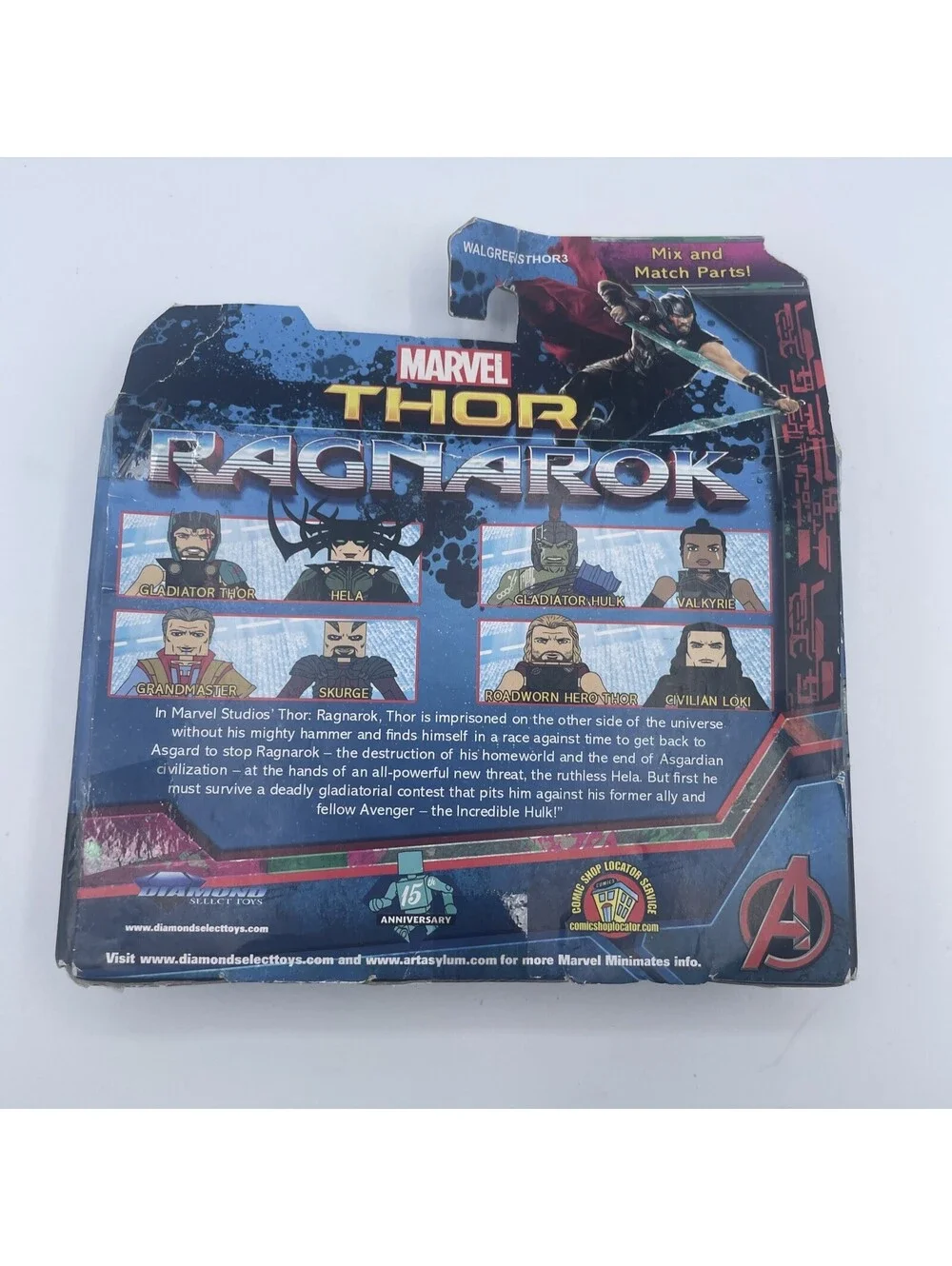Minimates Marvel Avengers Walgreens Gladiator Hulk Valkyrie SEALED Figure K5