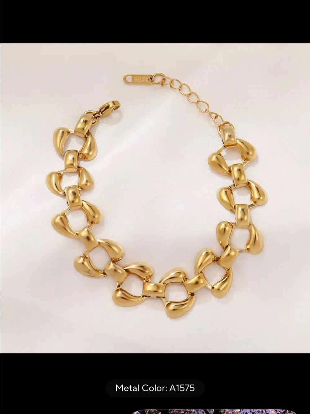 Chunky Gold Link Bracelet for Women