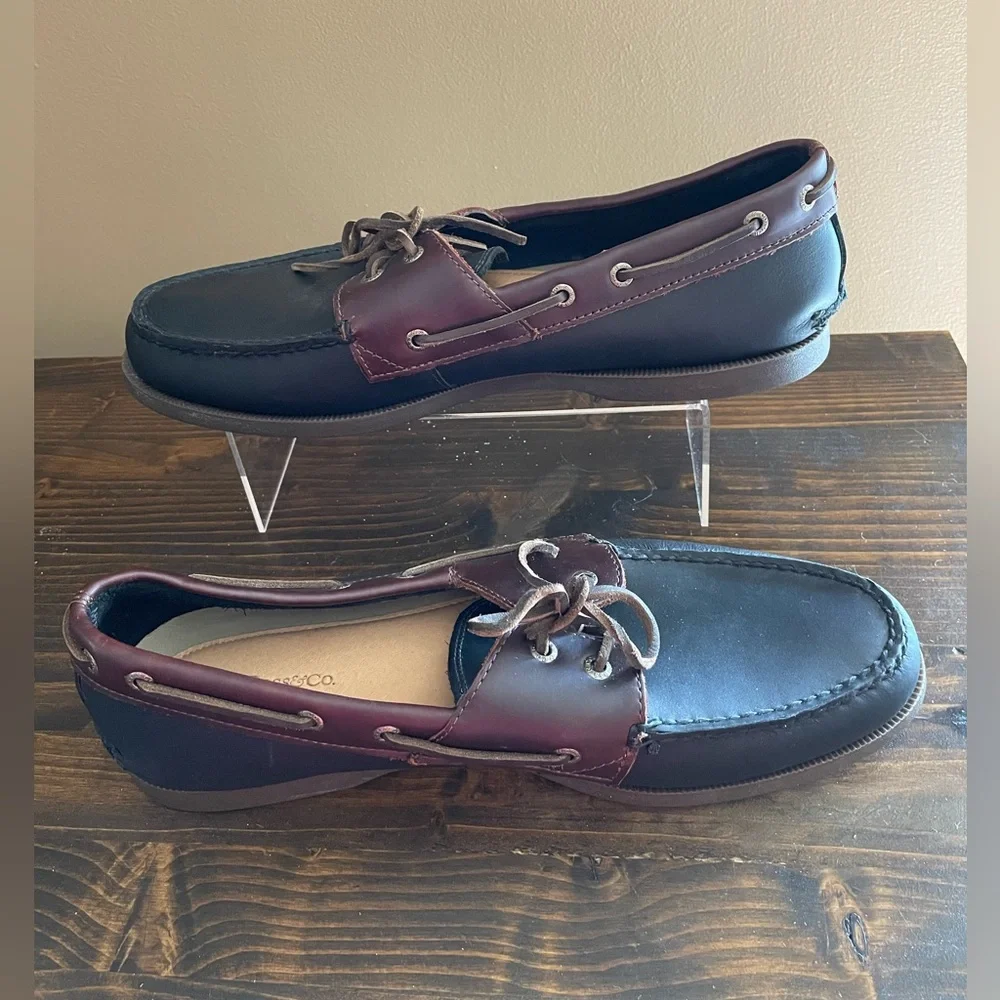 G.H. Bass & Co. Black and Brown Hampton Core Boat Shoes Men’s Size 13M